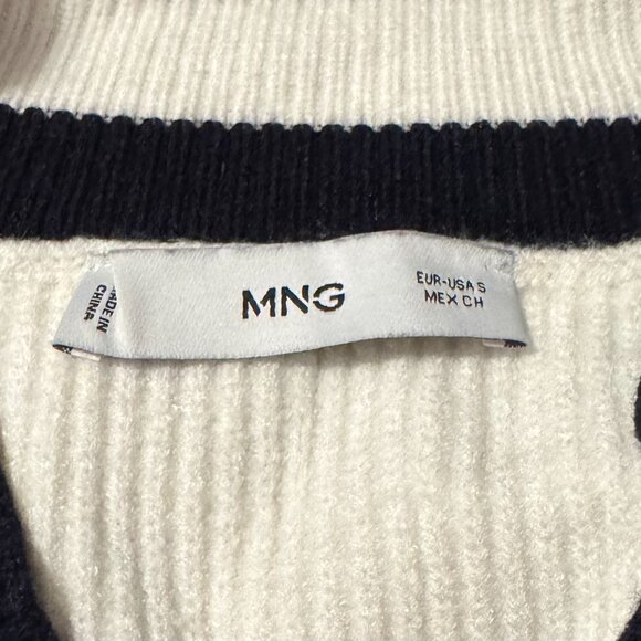 Mango Contrasting Stripe Knit Sweater - Size S - Picture 5 of 6